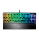 SteelSeries Apex Pro Mechanical Gaming Keyboard, Wired-USB Connectivity, Full Size, OLED Smart Display, OmniPoint - Linear & Silent Switches, Detachable Magnetic Wrist Rest - Black | US 64626