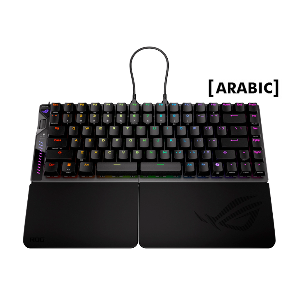 [90MP043H-BKCA00] Asus M703 Rog Falcata 75% Tri-Mode Connectivity Wireless Gaming Keyboard HFX V2 Magnetic Switch Refined & Precise (Arabic) - Black
