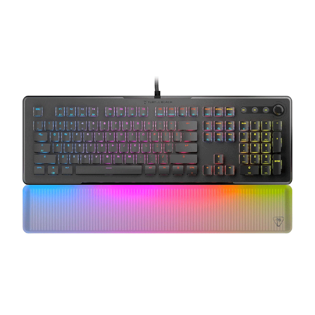 [TBK-1001-01-US] Turtle Beach Vulcan II Max, Wired USB Optical Mechanical Gaming Keyboard, Customizable RGB Illuminated Keys and Palm Rest, Smart Keys, Titan II Smooth Linear Switches, 200M Keystroke Durability – Black | TBK-1001-01-US