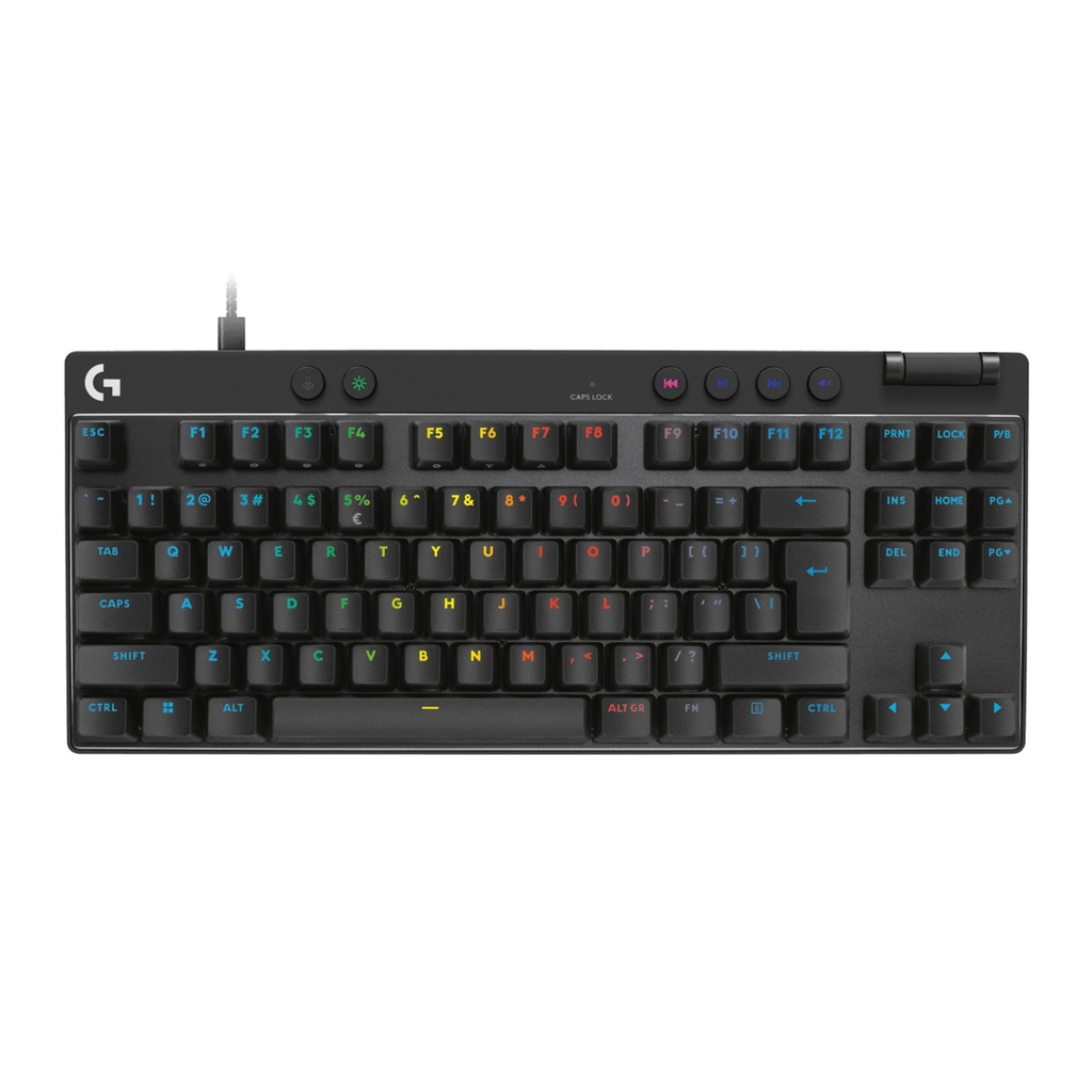 [920-013233] Logitech PRO X TKL RAPID Wired Mechanical Keyboard, Magnetic Analog Switches, Rapid Trigger, LIGHTSYNC Technology, Wired Connectivity, English (US) Layout, Black | 920-013233