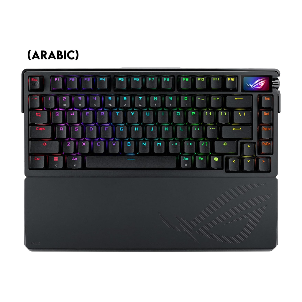 [90MP03MA-BKCA00] Asus M702 Rog Azoth Extreme 75% Wireless/Bluetooth Mechanical Gaming Keyboard Rog NX Snow Switches Refined Linear (Arabic) - Black