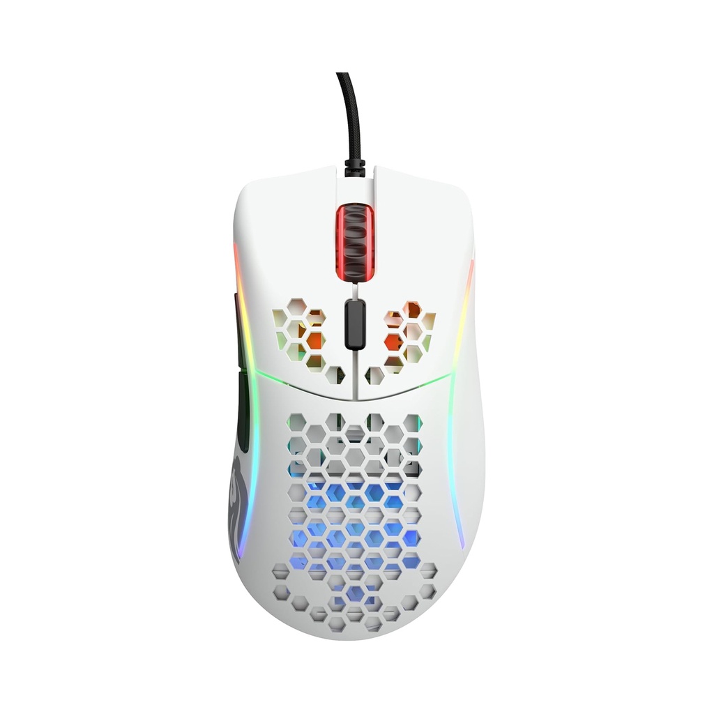 [GOM-WHITE] Glorious Model O Minus 12,000 DPI Wired Gaming Mouse (58g) - Matte White