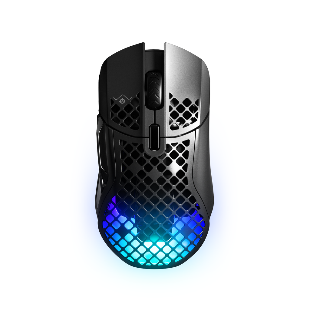 [62406] Steelseries AEROX 5 Ultra Light Wireless/Bluetooth/Wired Gaming Mouse, Up to 180-Hours Battery Life, 9 Programmable Buttons