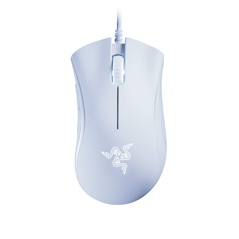 [RZ01-03850200-R3M1] Razer DeathAdder Essential Gaming Mouse: 6400 DPI Optical Sensor, 5 Programmable Buttons, Mechanical Switches, Rubber Side Grips - White