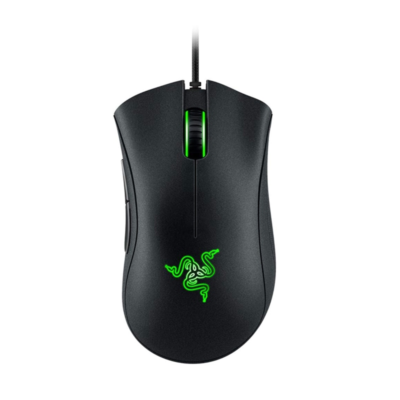 [RZ01-03850100-R3M1] Razer DeathAdder Essential Gaming Mouse: 6400 DPI Optical Sensor, 5 Programmable Buttons, Mechanical Switches, Rubber Side Grips - Black