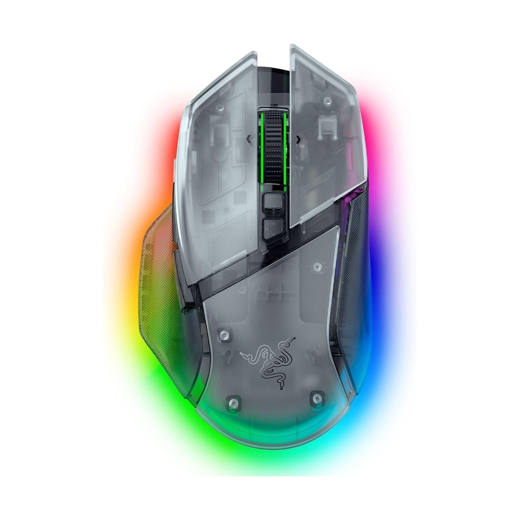 [RZ01-05240400-R3G1] Razer Basilisk V3 Pro Phantom White – Wireless/BT/Wired 35K DPI Optical Sensor HyperSpeed RGB Gaming Mouse – Upto 210 Hrs Battery Life -| RZ01-05240400-R3G1