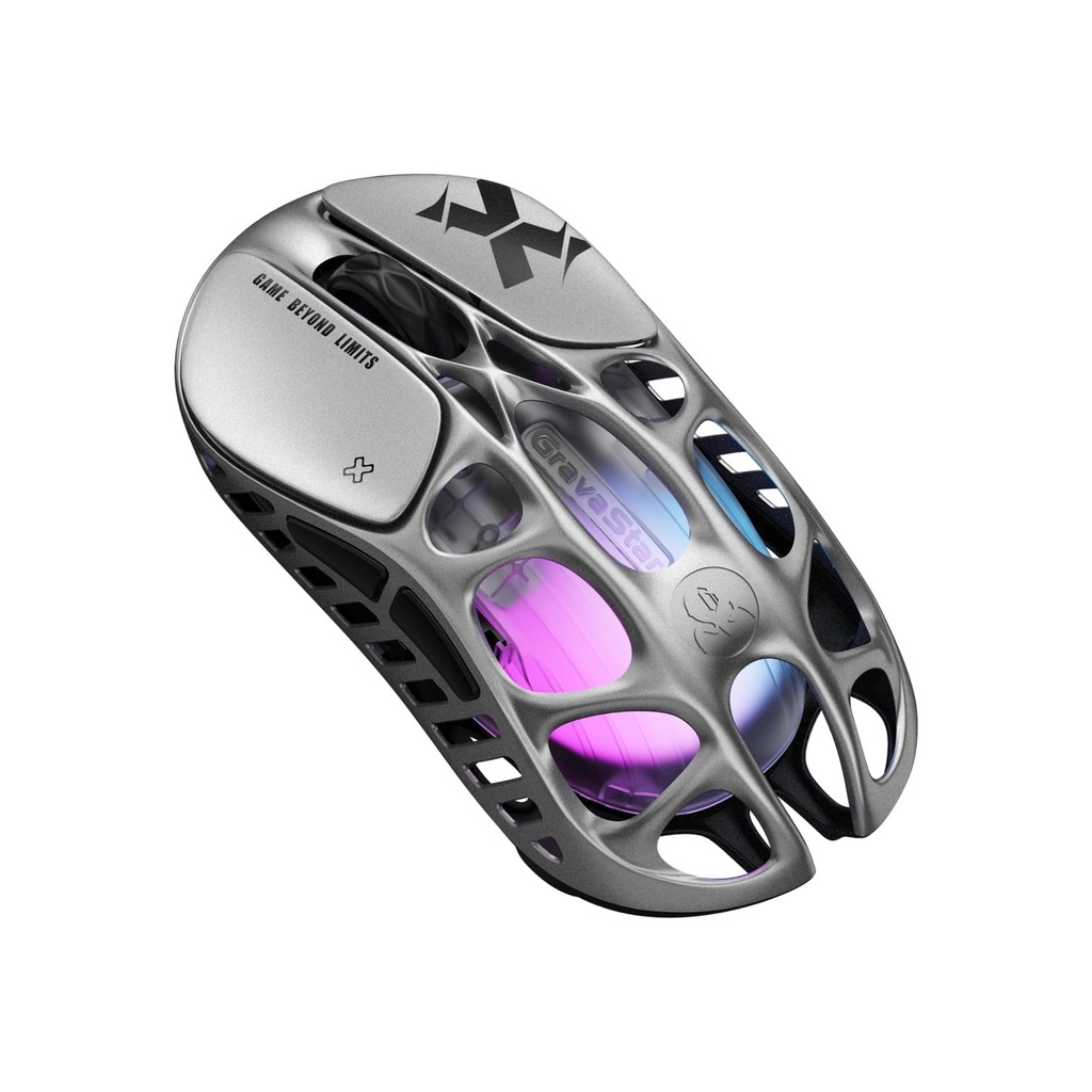 [GSX_GRY] Gravastar Mercury X Magnesium Alloy Frame Wireless/Bluetooth/Wired Gaming Mouse - Grey