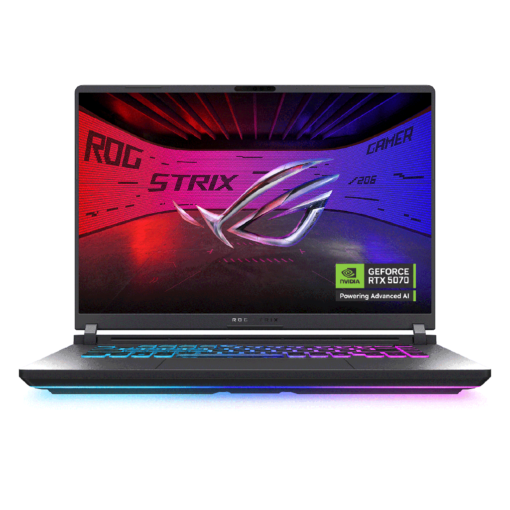 [90NR0L91-M003W0] Asus ROG Strix G16 Gaming Laptop, Intel Core i9-14900HX Processor, 32GB DDR5 Ram, 1TB Gen4 NVMe SSD, RTX™ 5070 8GB Graphics, 16-inch ROG Nebula 240Hz Display, Backlit RGB Keyboard, Aura Sync Light Bar, Windows 11 Home, Eclipse Gray | 90NR0L91-M003W0