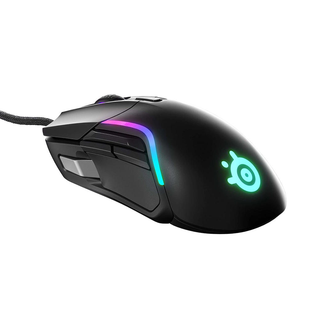 [62551] SteelSeries Rival 5 Precision Multi-Genre Prism RGB Wired Gaming Mouse, Ergonomic 9 Programmable Buttons 18,000 CPI, Perfect For all Battle Royale, FPS, MOBA,MMO & Fast-Paced Games, True Move Air Optical Gaming Sensor - Black