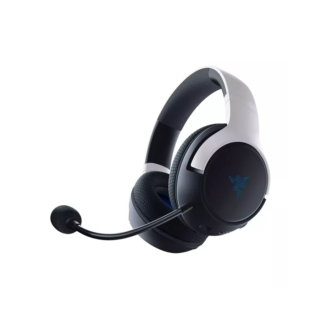 [RZ04-03980200-R3G1] Razer Kaira HyperSpeed Wireless Gaming Headset for PlayStation: 50mm Drivers, HyperClear Cardioid Mic, Memory Foam Cushions, Bluetooth, 30 Hr Battery for PS5, PS4, PC, Mobile - White & Black
