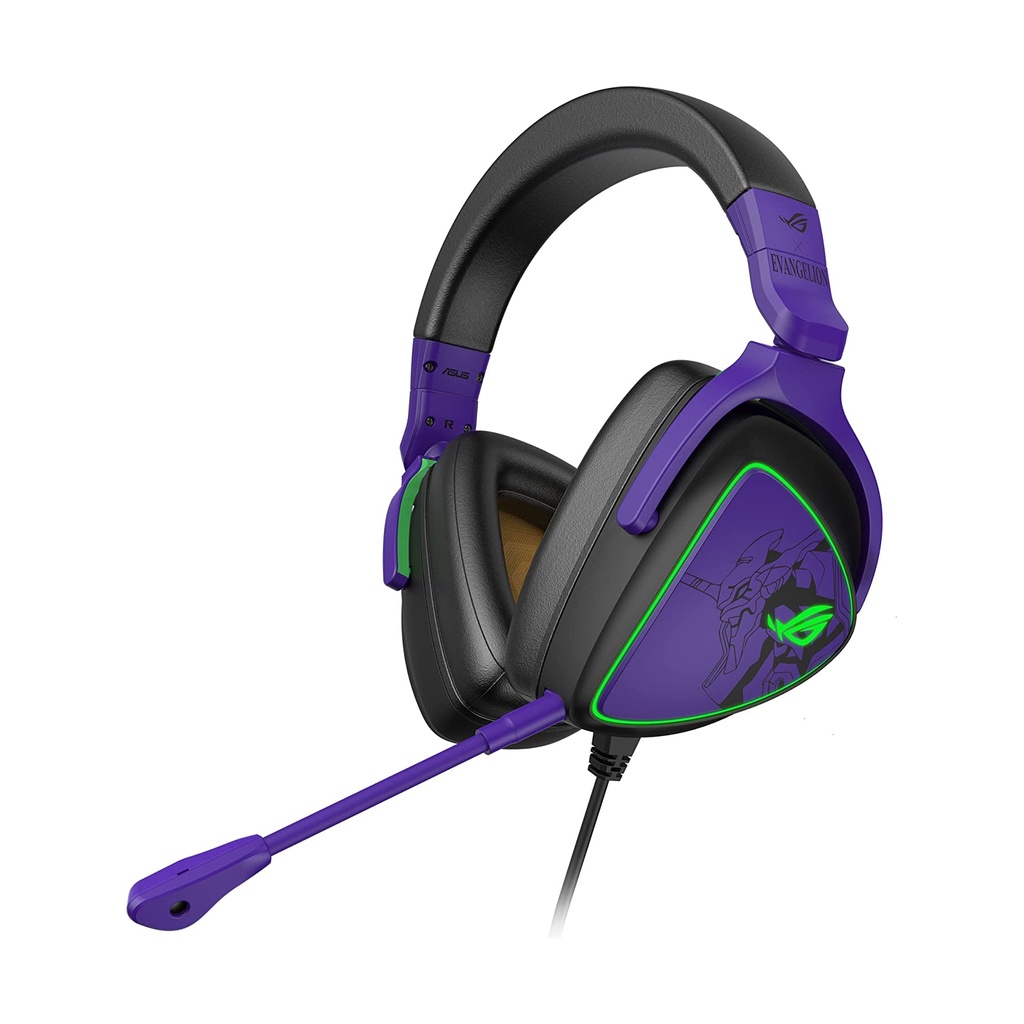 [90YH03H0-B2UA00] Asus Rog Delta S EVA Edition RGB Quad-Dac Virtual 7.1 RGB AI Noise Cancellation USB-C Wired Gaming Headset - For PC,PS5,PS4,Switch & Mobile Devices