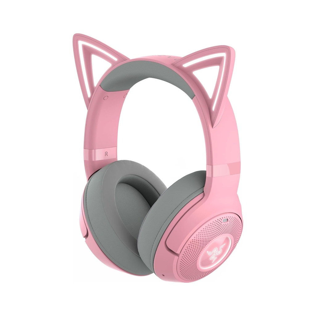[RZ04-04860100-R3M1] Razer Kraken Kitty V2 BT Quartz Edition Wireless/Bluetooth Gaming Headset RGB With Kitty Ears - Pink