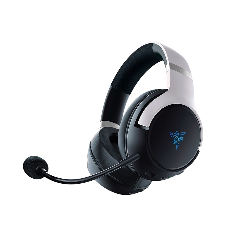 [RZ04-04030100-R3M1] Razer Kaira Pro Dual Wireless Gaming Headset for PlayStation: HyperSense, Triforce 50mm Drivers, Detachable Mic, 2.4GHz and Bluetooth w/SmartSwitch, RGB Chroma, for PS5, PC, Mobile, PS4 - White & Black