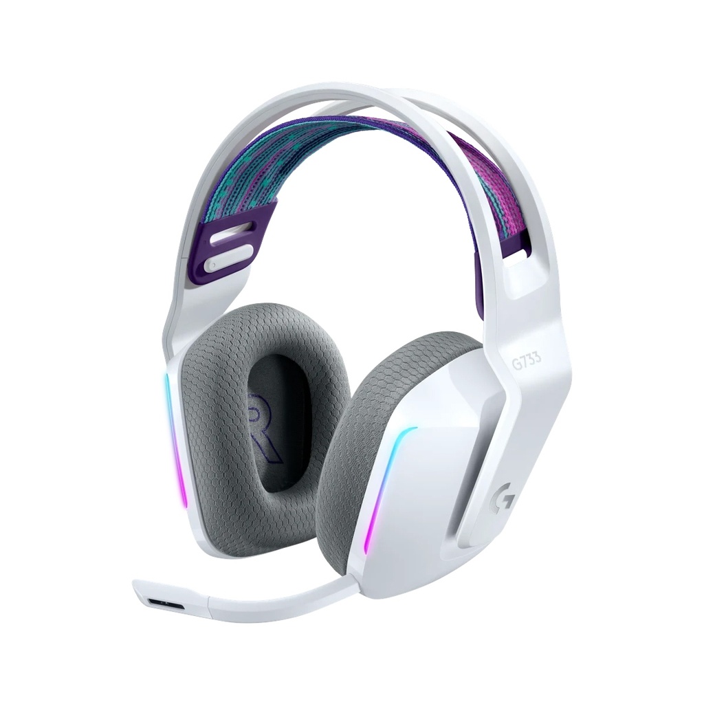 [981-000883] Logitech G733 Light Speed Wireless RGB Gaming Headset - White