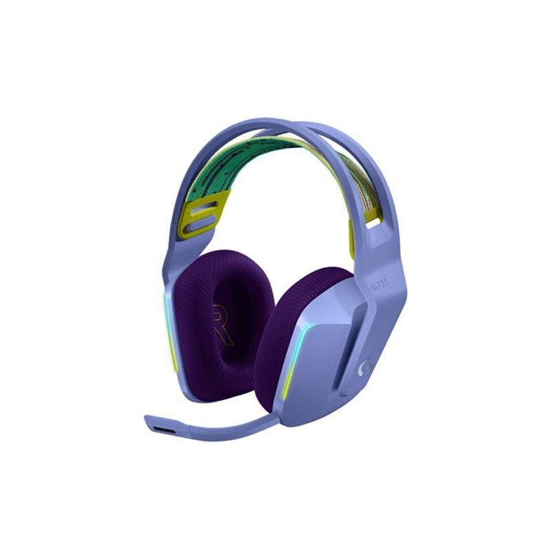 [981-000890] Logitech G733 Light Speed Wireless RGB Gaming Headset - Lilac For PC & PS4