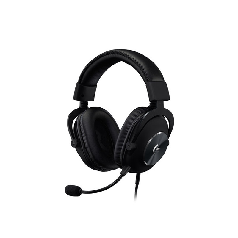 [981-000818] Logitech Pro X Wired 7.1 Gaming Headsetwith Blue VO!CE Detachable Microphone, 50MM Leatherette Earpads, for PC, PlayStation®, Xbox®, Nintendo Switch™, Mobile Devices, Black | 981-000818