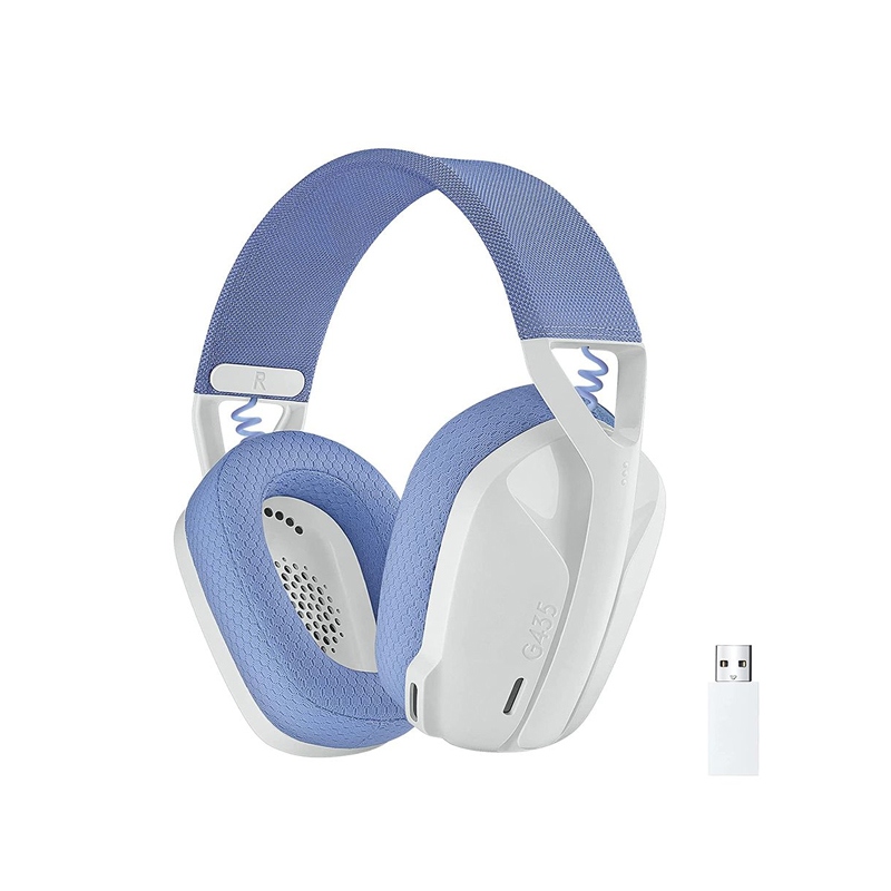 [981-001074] Logitech G435 Light Speed Wireless/Bluetooth Gaming Headset For PC & PS5/4 - White