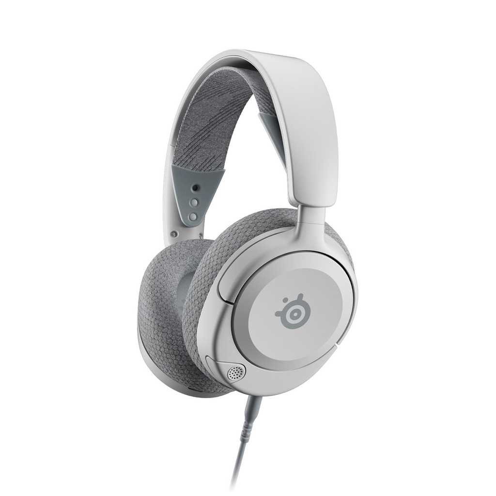 [61612] SteelSeries Arctis Nova 1P Multi-Platform Premium Wired (3.5mm) Nova Acoustic System Gaming Headset, Noise-Cancelation ClearCast Retractable Mic For PC,PS5/PS4, Xbox Switch & Mobile Devices - White