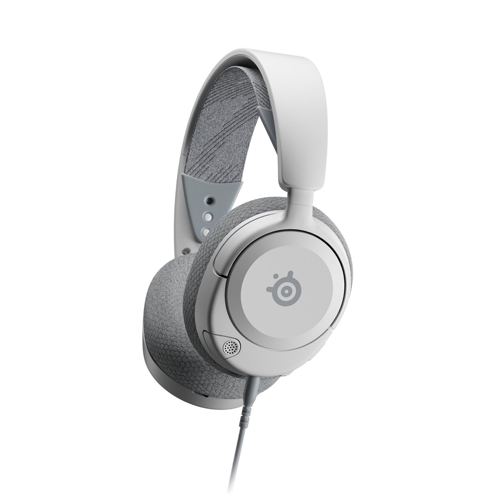 [61607] SteelSeries Arctis Nova 1 Multi-Platform Premium Wired (3.5mm) Nova Acoustic System Gaming Headset, AI Noise-Cancelation ClearCast Retractable Mic,For PC,PS5/PS4, Xbox Switch & Mobile Devices - White
