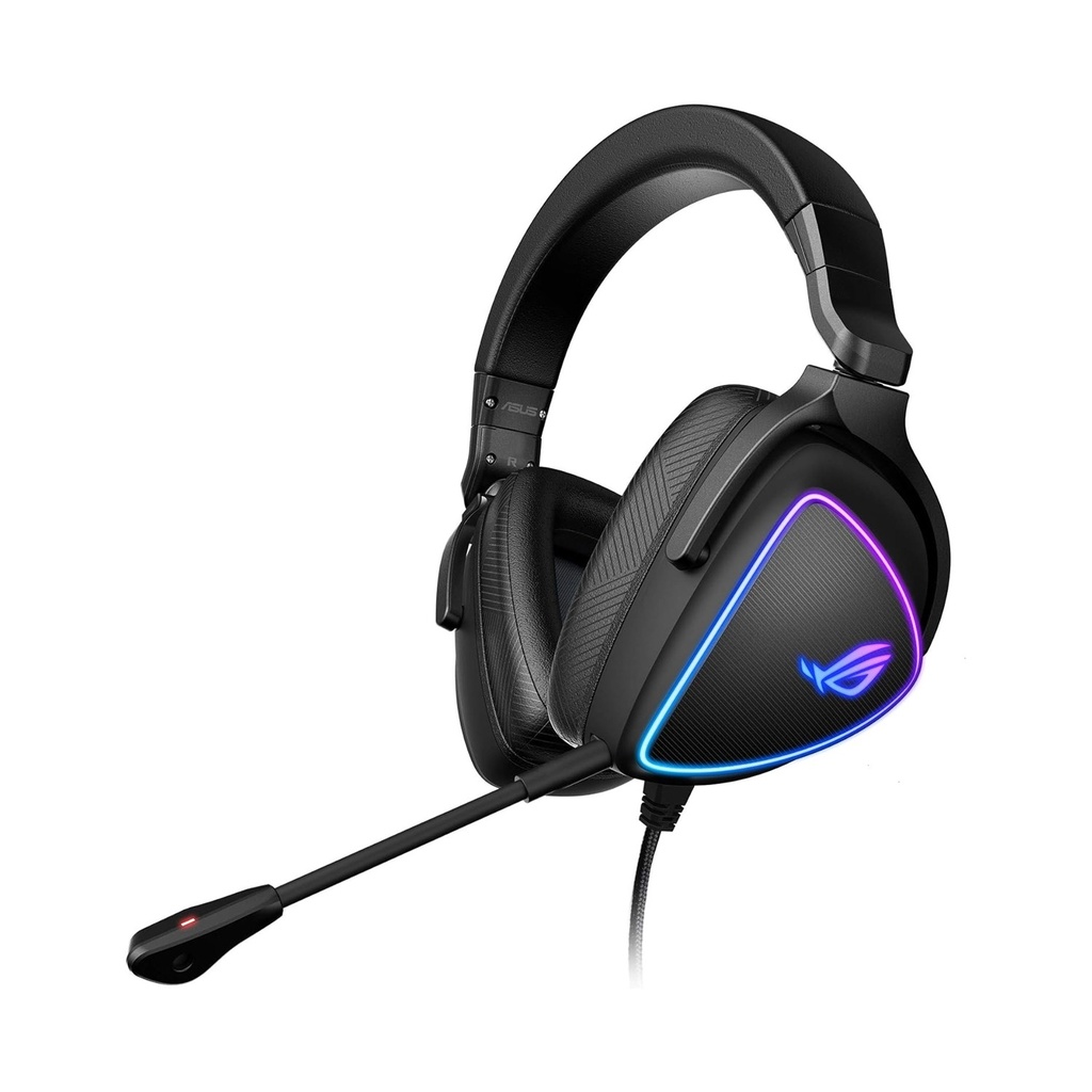 [90YH02K0-B2UA00] Asus ROG Delta S Wired Gaming Headset with AI noise-canceling mic, 7.1 Virtual Audio Channel, Detachable microphone, 50mm Neodymium Drivers, Asus Aura Scyn RGB, PC & Playstation / Nintendo, Black | 90YH02K0-B2UA00