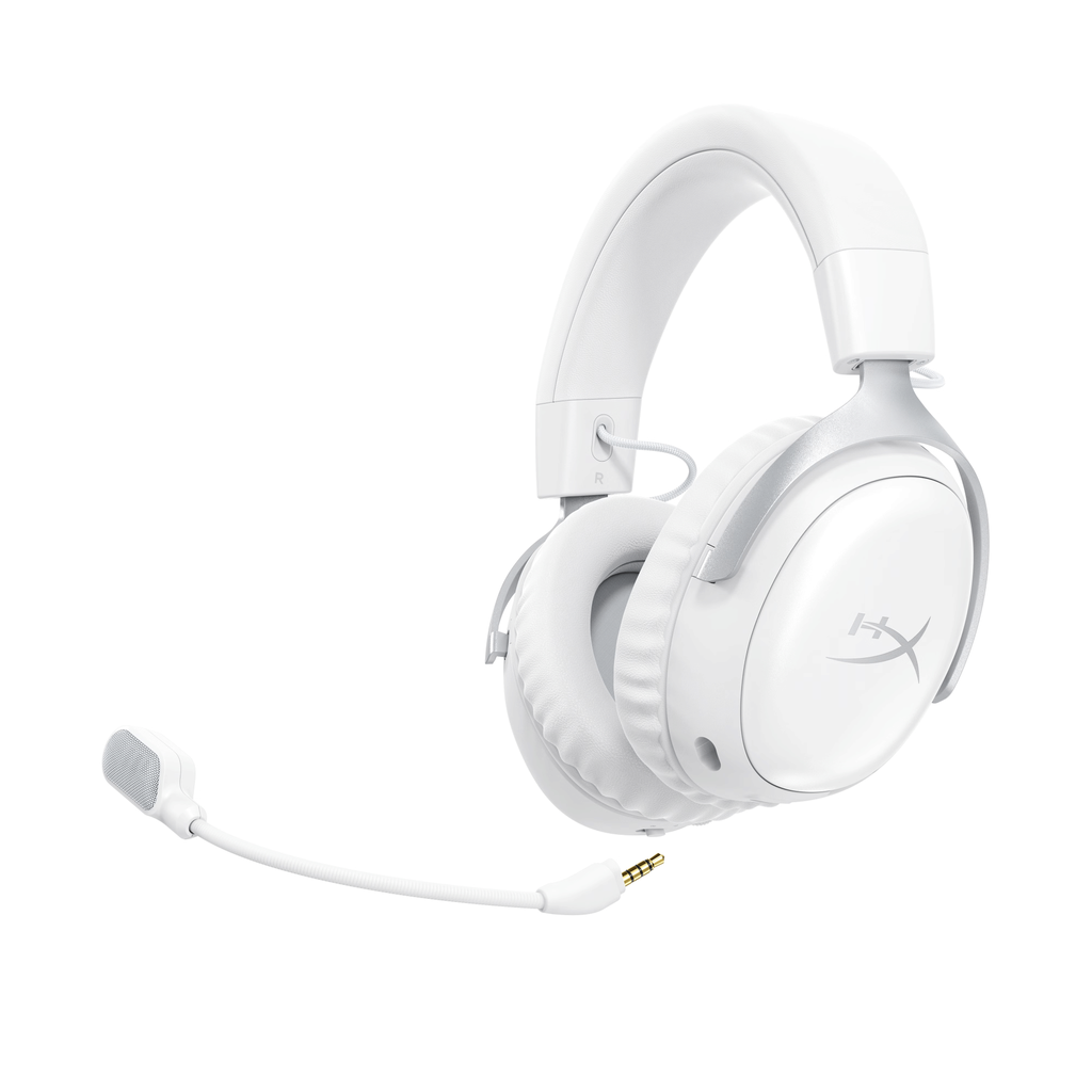 [AX6G1AA] HyperX Cloud III S Wireless/Bluetooth Gaming Headset Upto 120 Hr, Angled 53mm Driver For PC, PS5, PS4 Nintendo Switch & Mobile - White