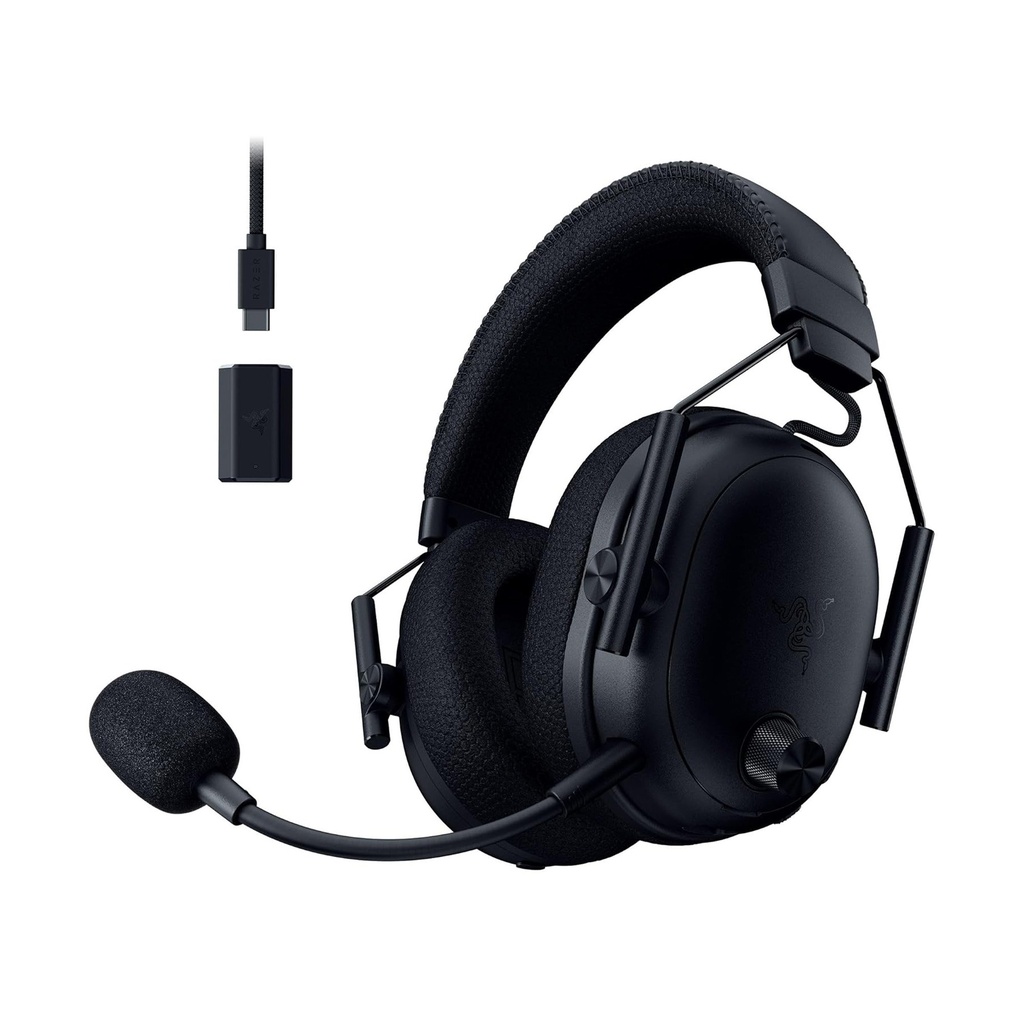 [RZ04-05400500-R3G1] Razer BlackShark V3 Pro Gaming Headset, HyperSpeed Wireless Gen 2, Hybrid Active Noise Cancellation, Detachable Razer HyperClear Full Band 12mm Mic, PlayStation, Black | RZ04-05400500-R3G1