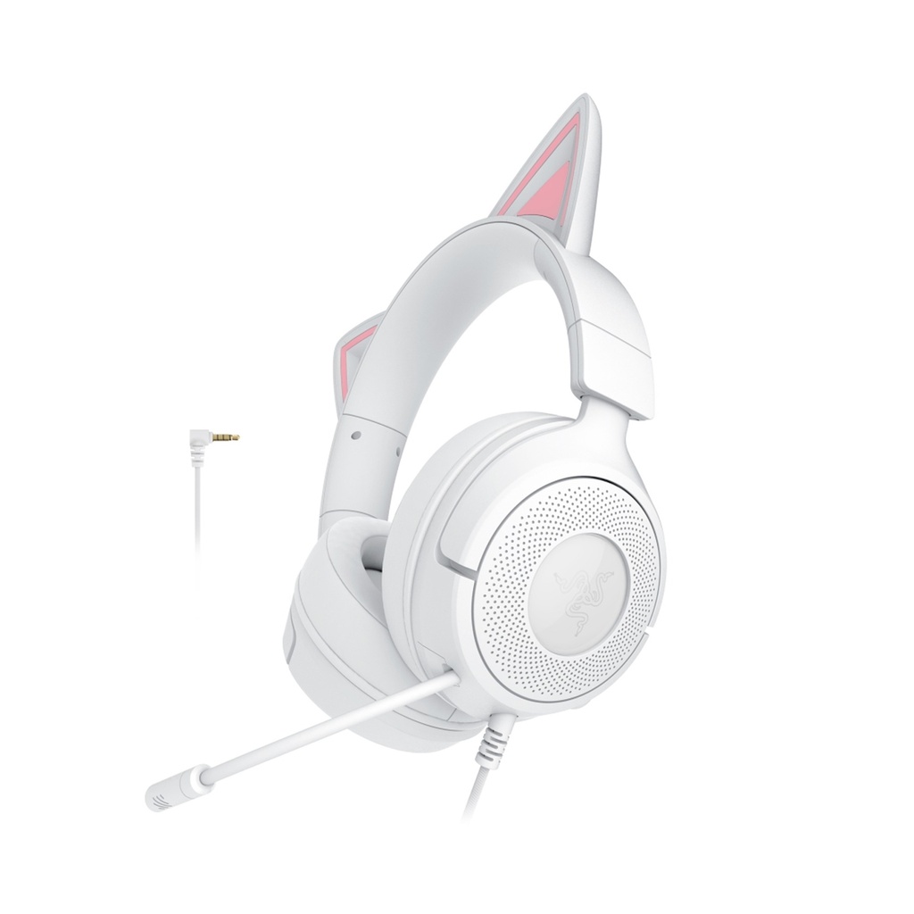 [RZ04-05350300-R3M1] Razer Kraken Kitty V3 X Wired Gaming Headset For PC,Mac,PlayStation,Switch, Steam Deck & Smartphone -White Edition