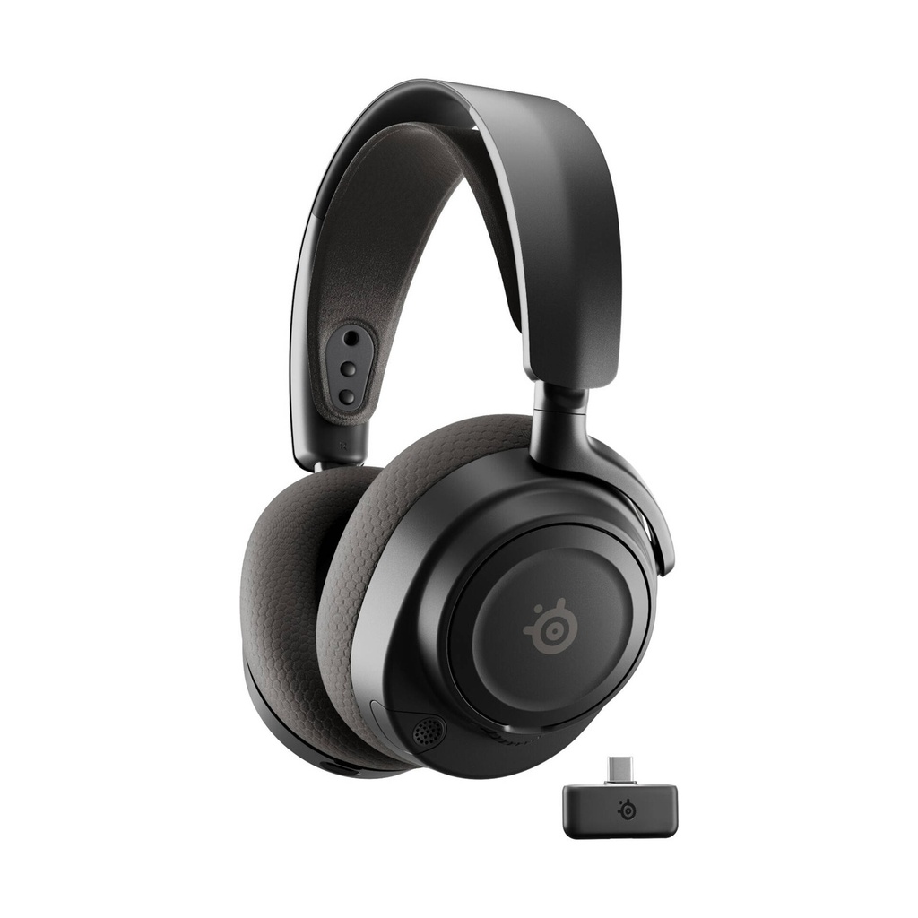 [61730] SteelSeries Arctis Nova 7 Gen 2 Wireless/Bluetooth Gaming Headset, Neodymium Magnetic Drivers, 360° Spatial Audio, Noise Rejecting Mic, 50h Battery Life, For PC Multi-Platform, Black | 61730