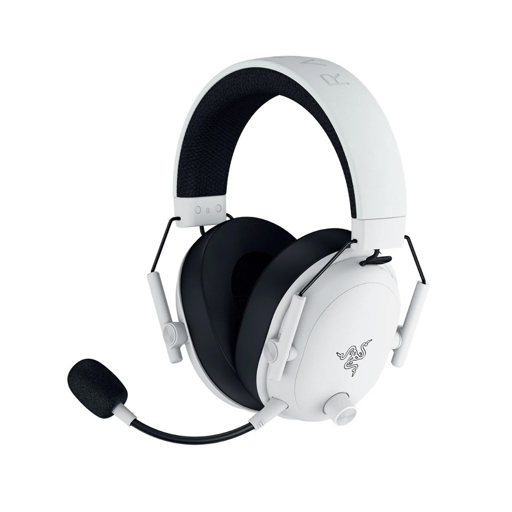 [RZ04-05410400-R3M1] Razer BlackShark V3 Wireless Gaming Headset for PC, 50mm Drivers, Super Wideband Mic, 2.4 GHz, Bluetooth, USB - Works with Mac, PS5, Smartphone, 70 Hr Battery - White | RZ04-05410400-R3M1