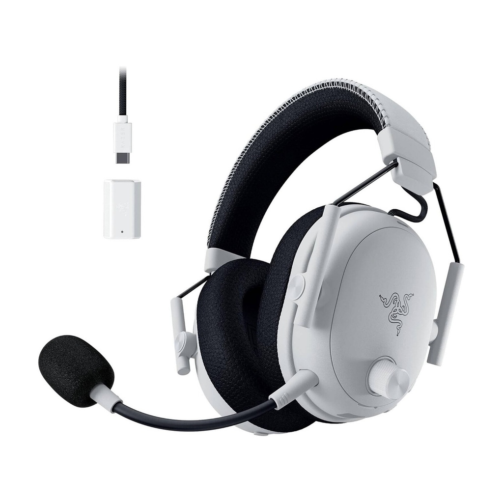 [RZ04-05400400-R3M1] Razer BlackShark V3 Pro Gaming Headset, HyperSpeed Wireless Gen 2, Hybrid Active Noise Cancellation, Detachable Razer HyperClear Full Band 12mm Mic, for Xbox, White Edition | RZ04-05400400-R3M1