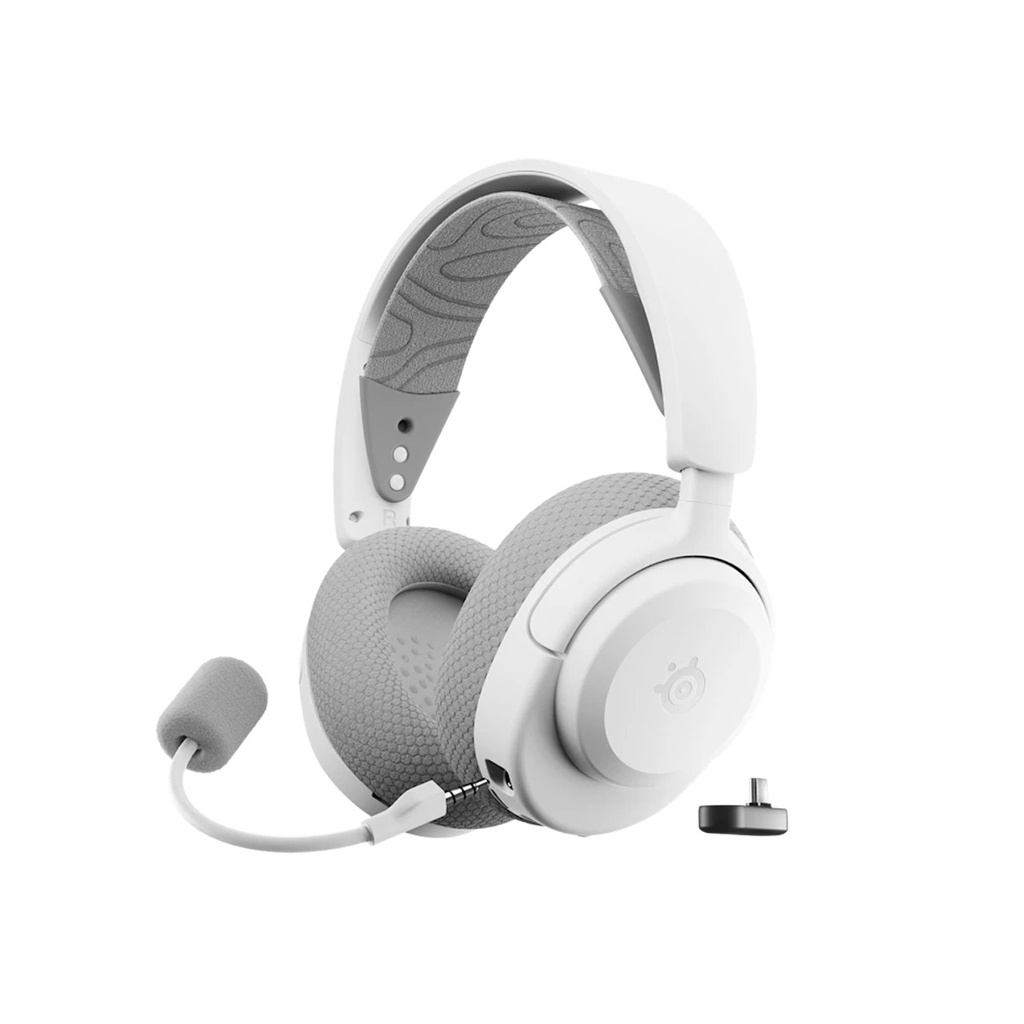 [61687] SteelSeries Arctis Nova 3P Wirelees/Bluetooth Gaming Headset Upto 40Hr Battery Life For PlayStation, Multi- Platform - White