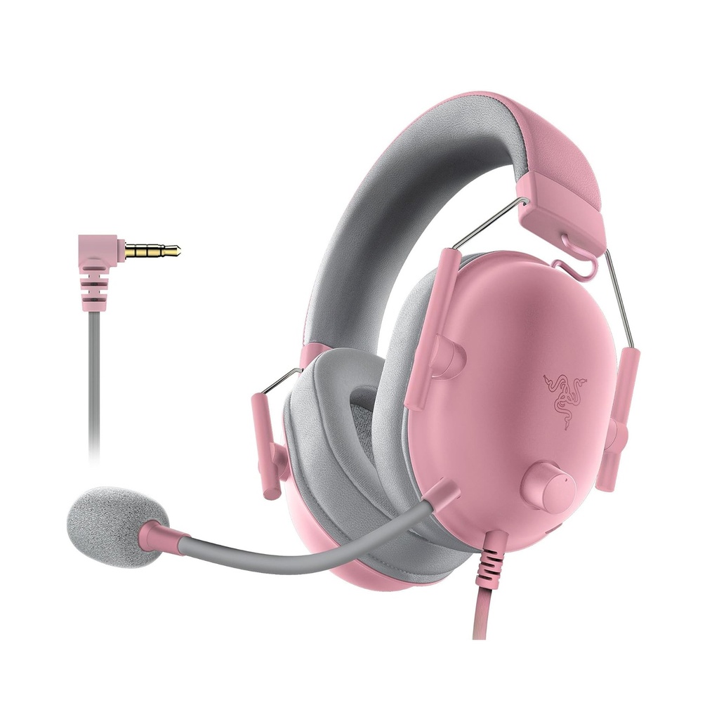 [RZ04-03241400-R3G1] Razer BlackShark V2 X Wired Console Esports HeadSet, Advanced Passive Noise Cancellation, 3.5mm Analog Connection - Quartz Edition