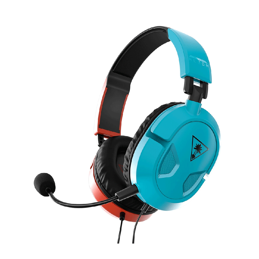 [TBS-8150-05] Turtle Beach Recon 50 Wired (3.5mm) Gaming Headset with Detachable Microphone, For PC/PS/Xbox & Mobile Devices Blue-Red