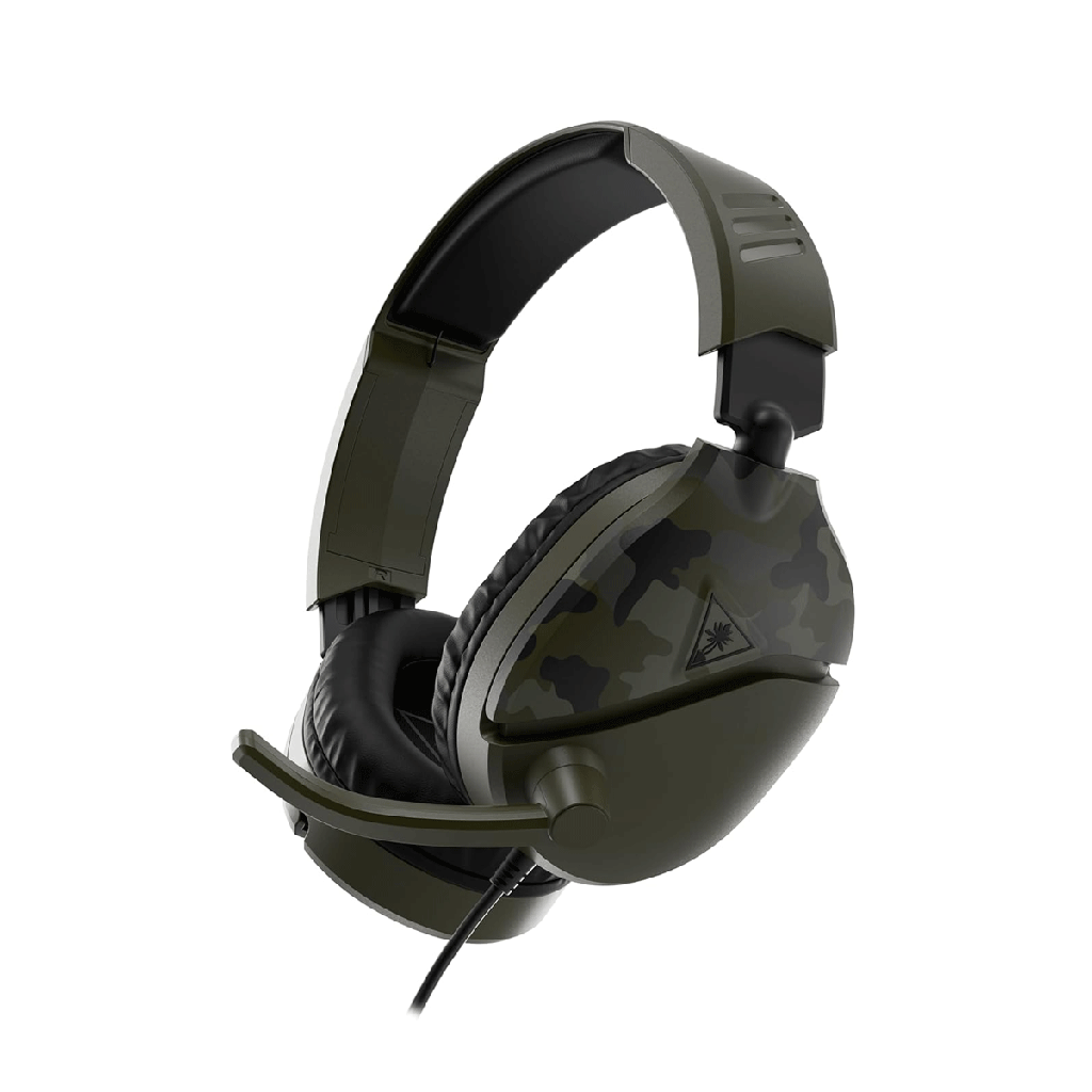 [TBS-6455-02] Turtle Beach Recon 70 Multiplatform Gaming Headset for Xbox Series X|S, Xbox One, PS5, PS4, PC & Mobile w/ 3.5mm Wired Connection - Flip-to-Mute Mic, 40mm Speakers, Lightweight Design, Green Camo | TBS-6455-02