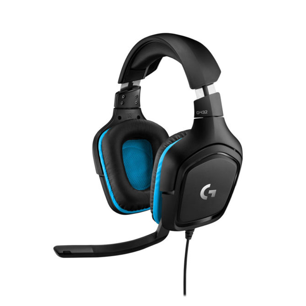 [981-000770] Logitech G432 7.1 Surround Sound (USB+3.5mm) Gaming Headset For PC,Playsation,Xbox,Switch & Mobile Devices