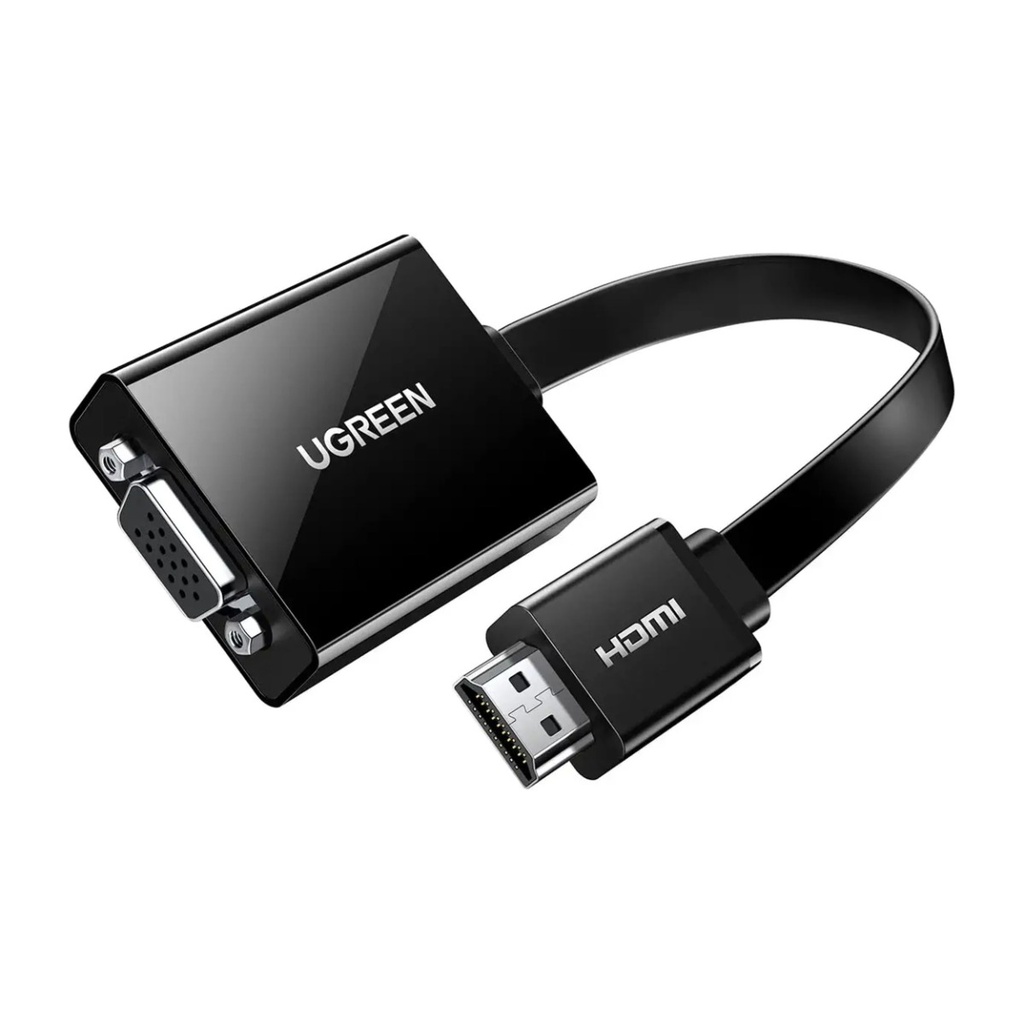 [40248] UGreen HDMI to VGA Converter With Audio 25cm - Black