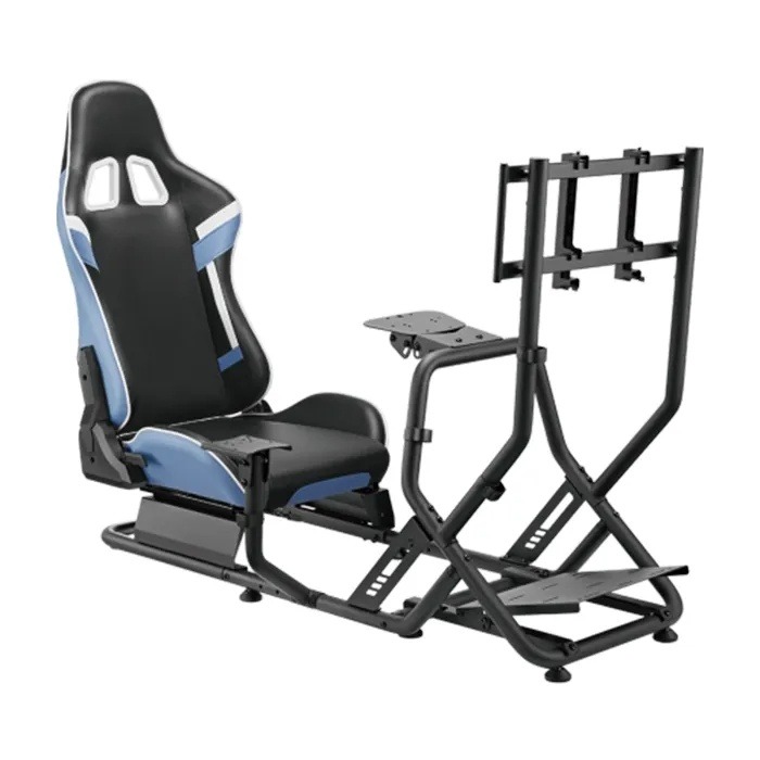 [34663] Gamvity Racing Simulator Cockpit With Monitor Mount Lrs09-bs03 - Black/blue
