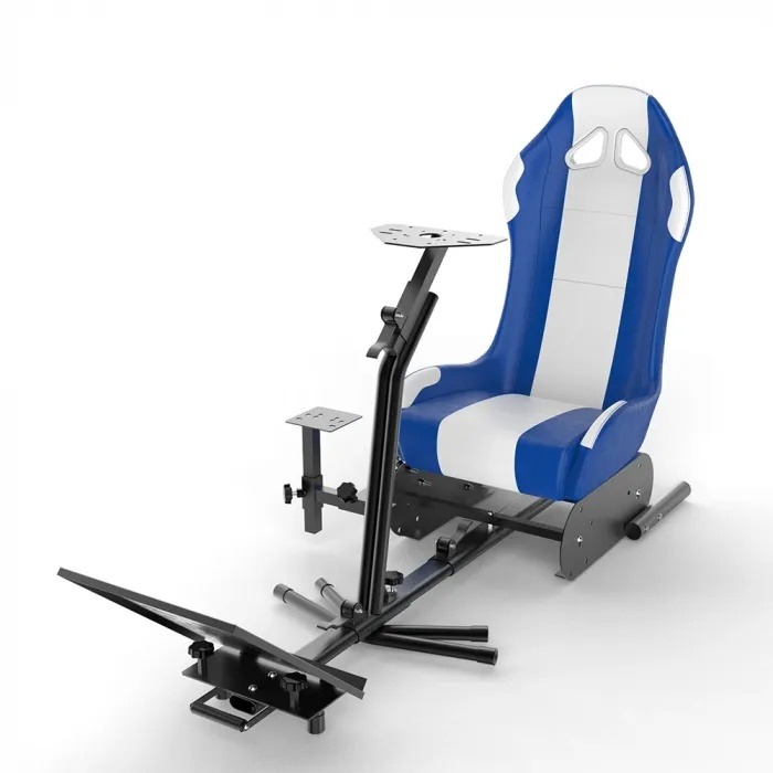 [42618] GAMESEAT GY017 Racing Simulator Cockpit Seat – White/Blue