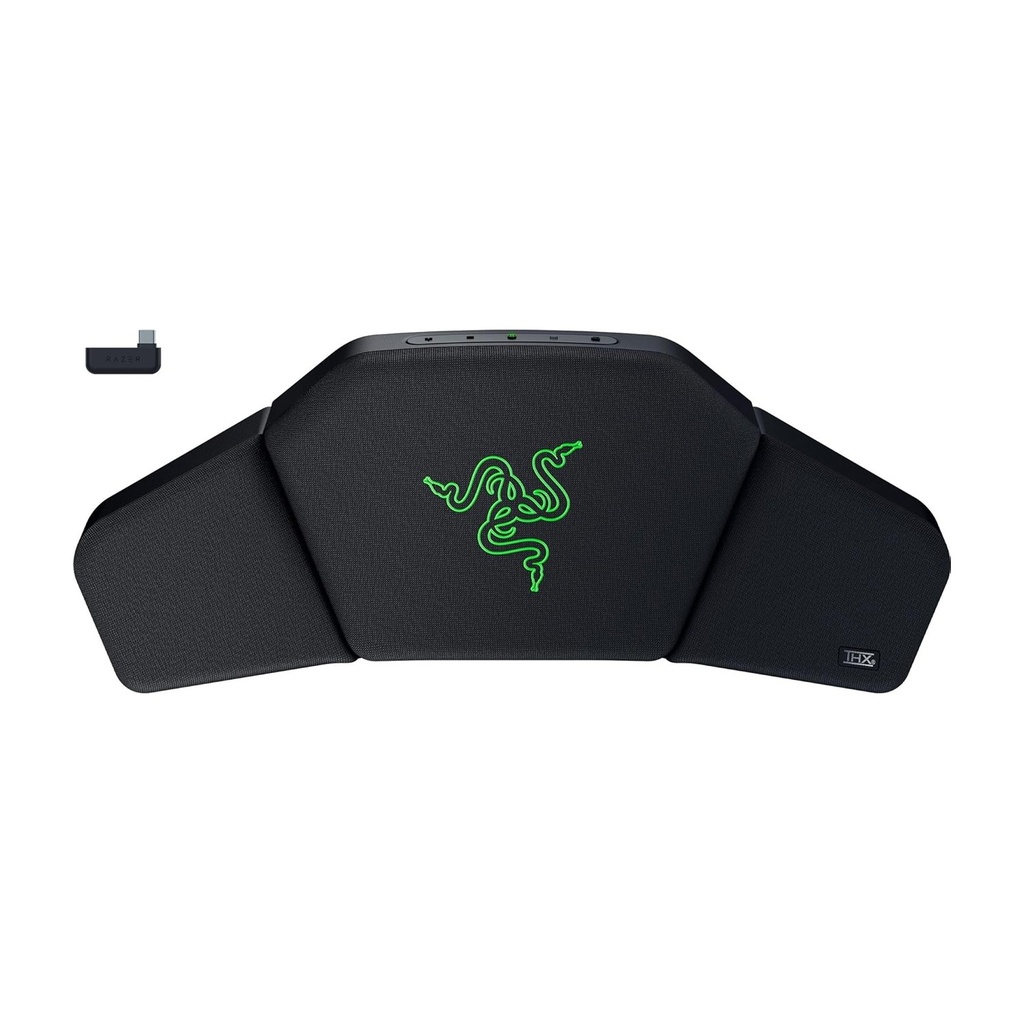 [RC81-04350101-R3U1] Razer Clio Wireless Speaker Head Cushion: THX Spatial Audio Enabled, Integrated Near Field Dual Speakers, Multiple Audio Setups, Two 43 mm Full Range Drivers + Aluminum Cone, Bluetooth & USB-C, Black | RC81-04350101-R3U1