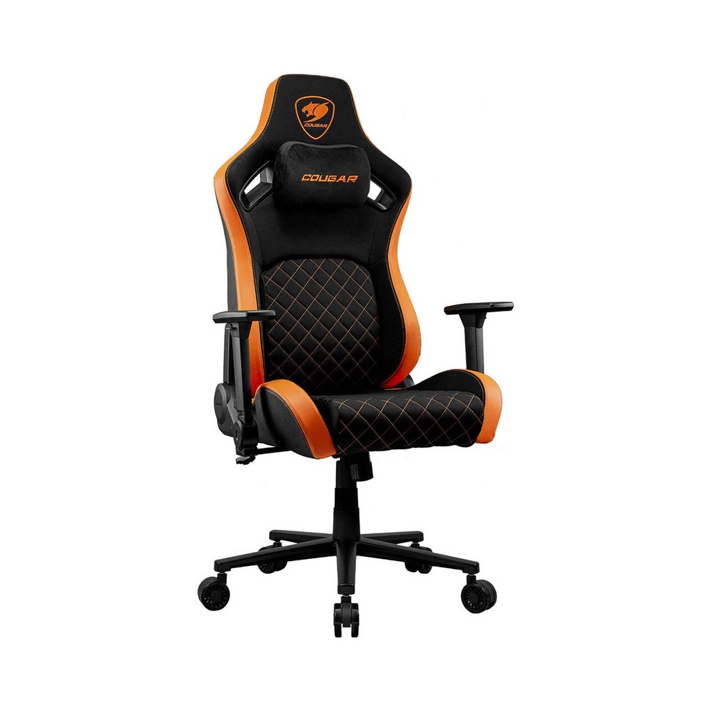 [3MDFFORB.0001] Cougar Defensor F Gaming Chair, Woven Fabric Surface, PushBack Advanced Lumbar Support, 4D Folding Armrests, 155° Reclining, Piston Lift Height Adjustment, Class 4 Gas Lift, Black | 3MDFFORB.0001