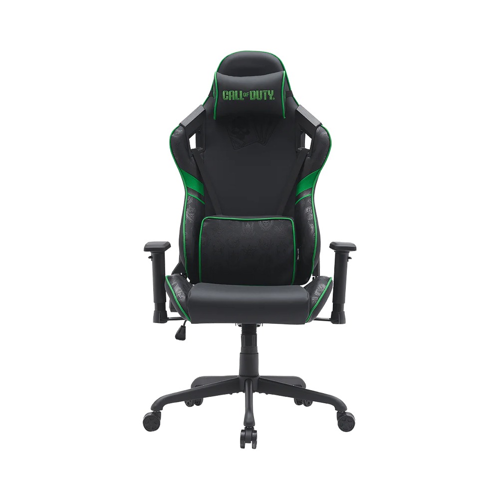 [CODGB02] GameOn Call Of Duty Skull Snake Edition PVC+PU Material, Adjustable 4D Armrest, 90-180 Degree Angle Adjuster - Green/Black