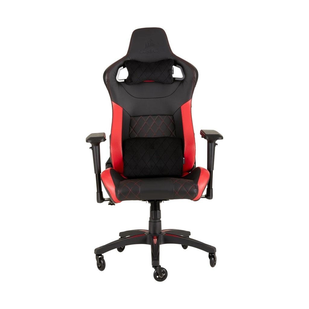 [CF-9010013-WW] Corsair T1 Race Gaming Chair with PU Leather, 4D Adjustable Armrest, PU Caster Wheels - Black/Red