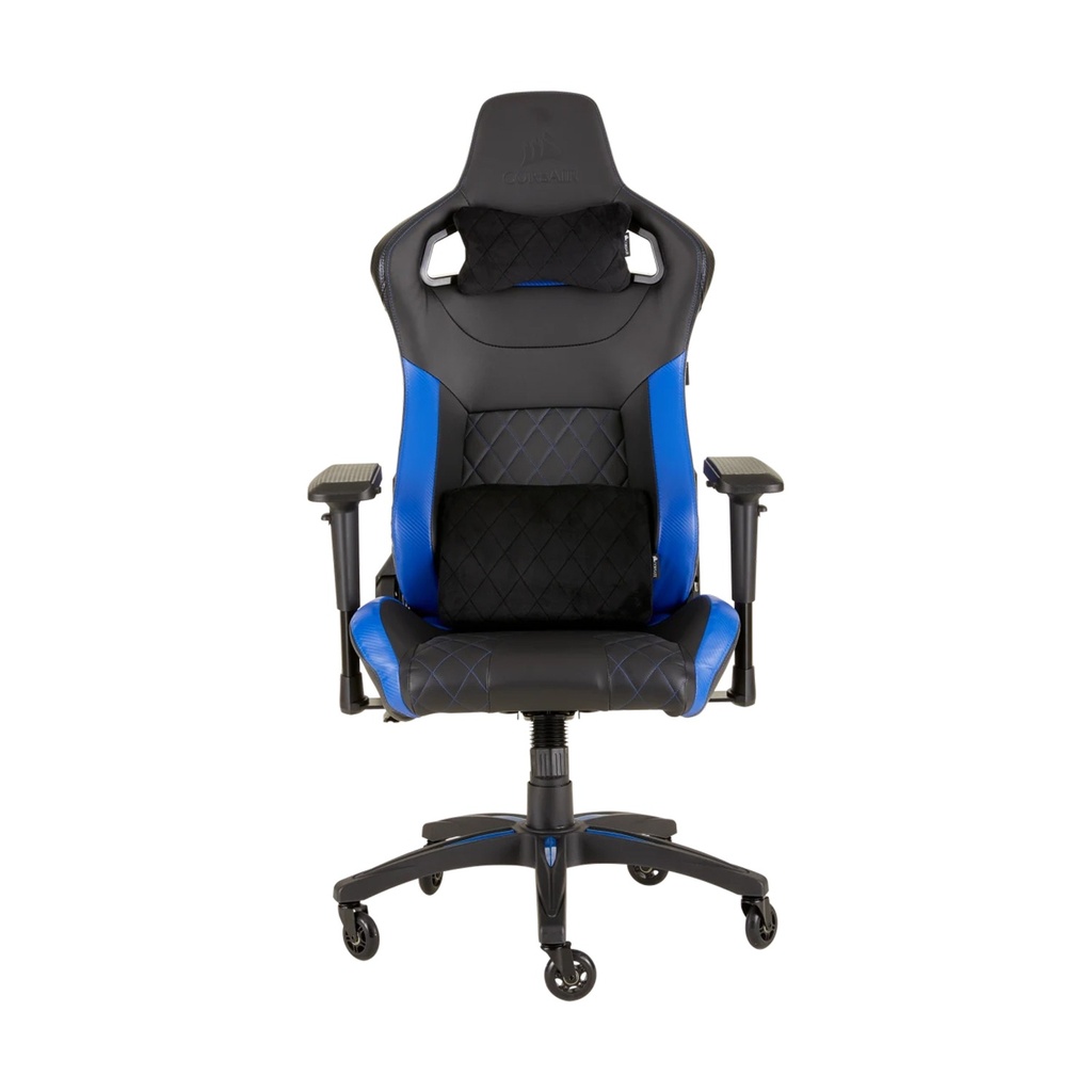 [CF-9010014-WW] Corsair T1 Race Gaming Chair with PU Leather, 4D Adjustable Armrest, PU Caster Wheels - Black/Blue
