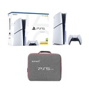 PlayStation 5 Slim Disk Edition with Gray Storage Bag