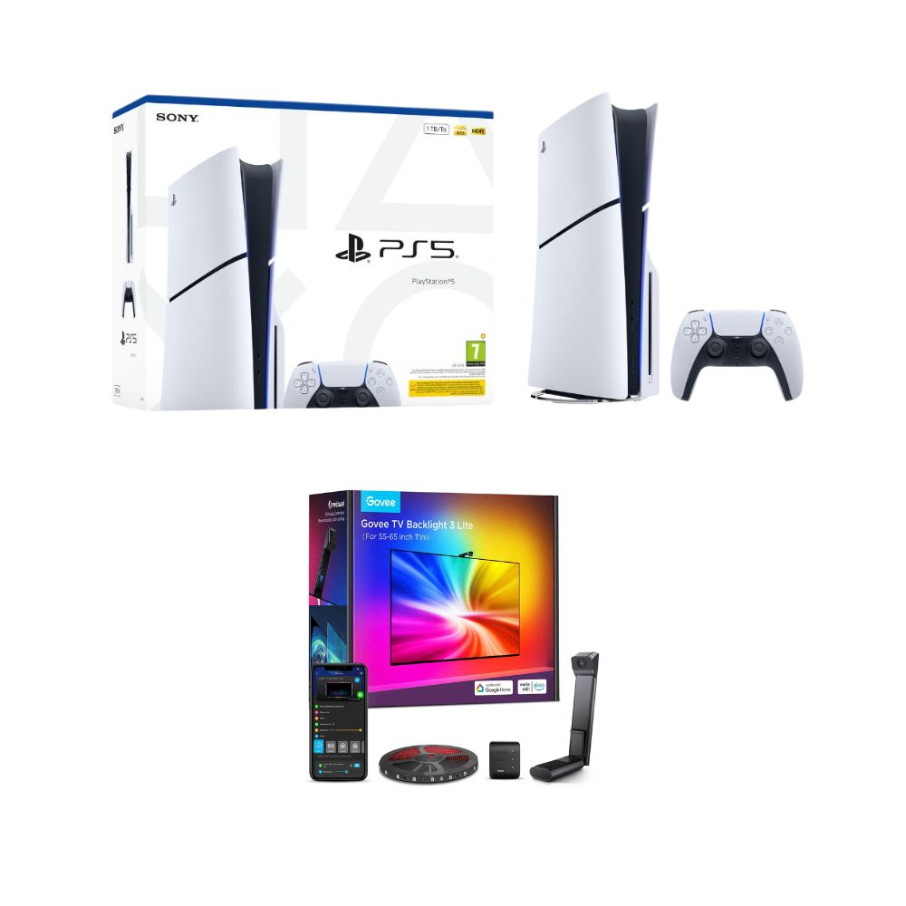 [509319] PlayStation 5 Slim Disk Edition + Govee Envisual TV Backlight 3 Lite for (55~65 inch) TV Bundle
