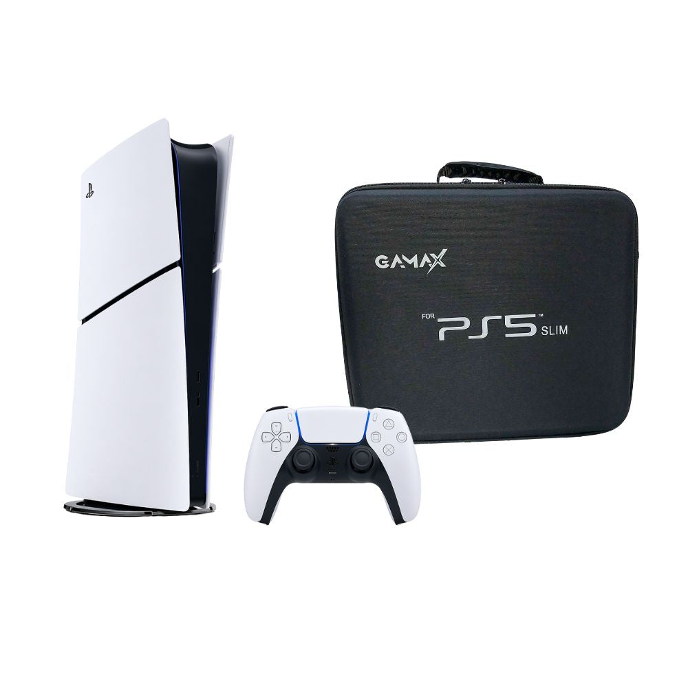 [509317] PlayStation 5 Slim Digital Edition with Gamax Storage Travel Bag Black Bundle