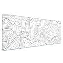 White decorated with Black & Gray lines Waterproof Anti-Slip MousePad XXXL 120 x 60 CM