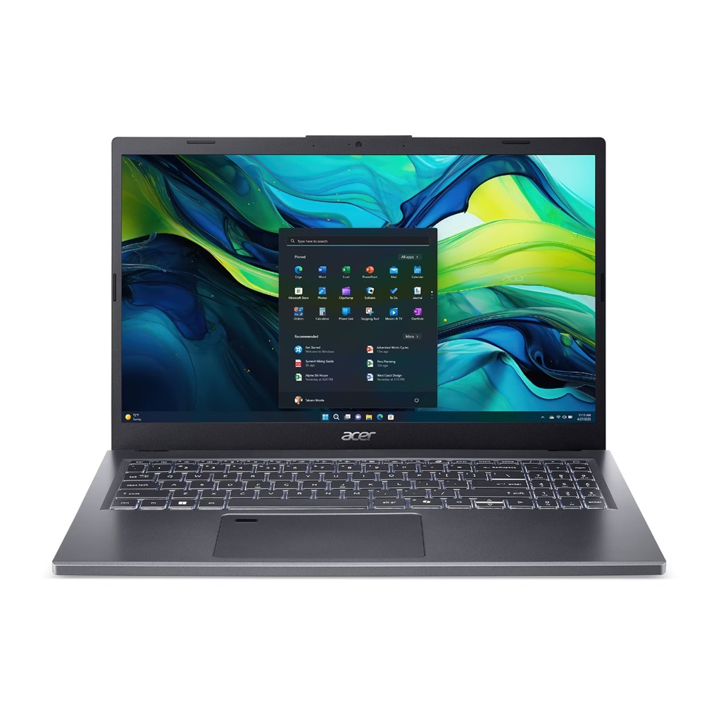 [NX.JKVEM.00F] Acer Aspire 15 Laptop, Intel Core i9-13900H Processor, 16GB DDR5 RAM, 512GB SSD NVMe, Intel Iris Xe Graphic, 15.6" FHD IPS Display, Wi-Fi 6 + Bluetooth 5.2, Windows 11 Pro (License), Steel Gray | NX.JKVEM.00F