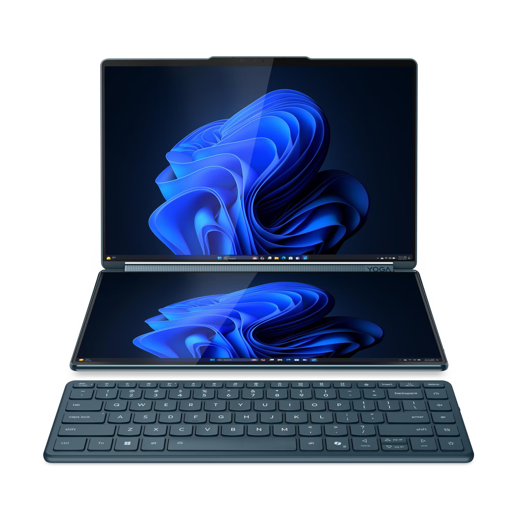 [83KJ000MAX] Lenovo Yoga Book 9 Multi-Touch Laptop Convertible, Ultra 7-255H Processor, 32GB RAM, 1TB SSD NVMe, Intel Arc 140T GPU, 14" 2.8K OLED TouchScreen, Backlit Arabic Keyboard, Lenovo Yoga Pen + Yoga Slim Mouse, Windows 11 Home - Tidal Teal | 83KJ000MAX