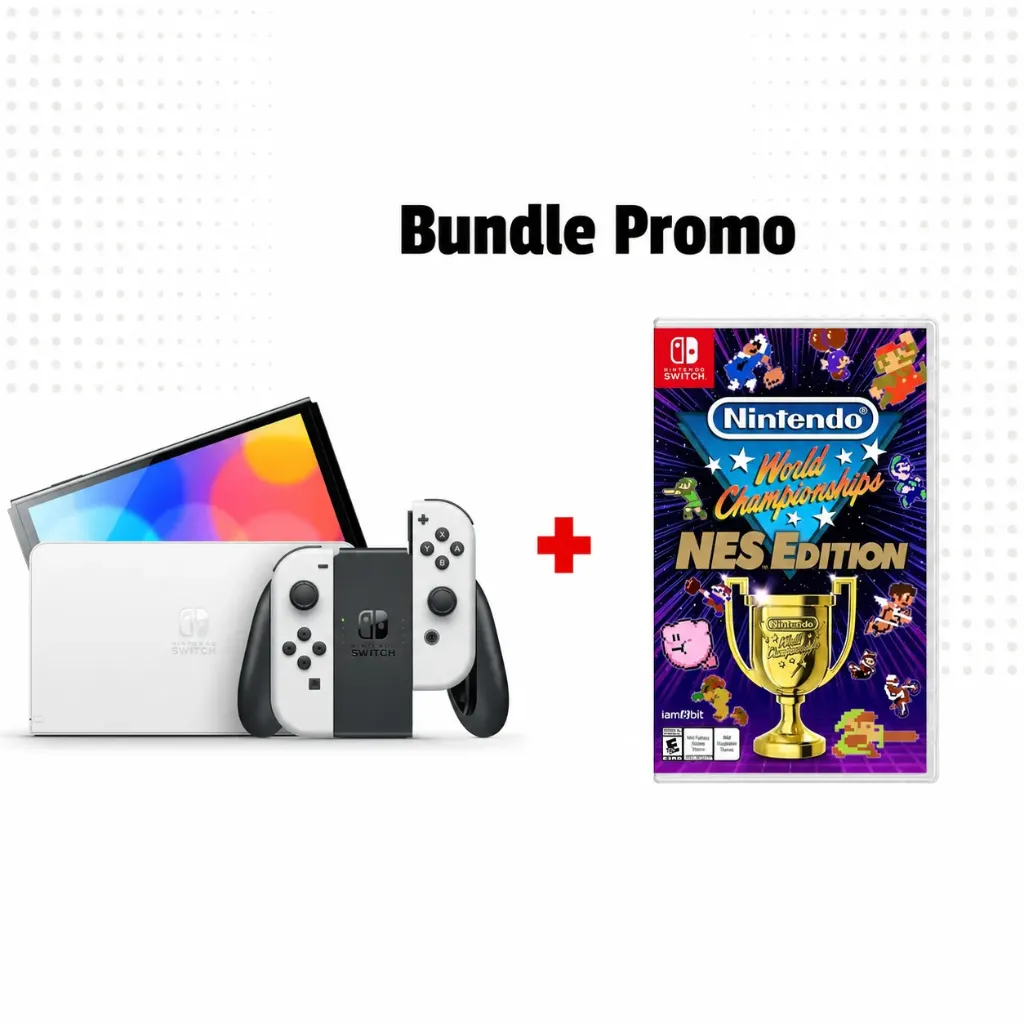 [505695] Nintendo Switch OLED Model white joycon with Nintendo World Championships NES Edition